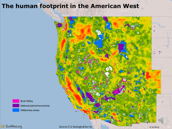 an footprint in American West