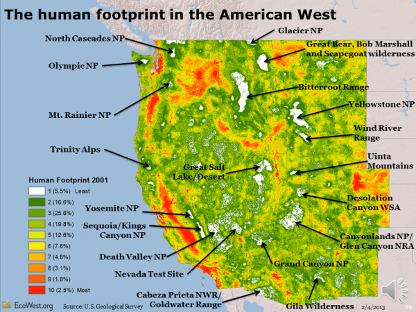 an footprint in American West