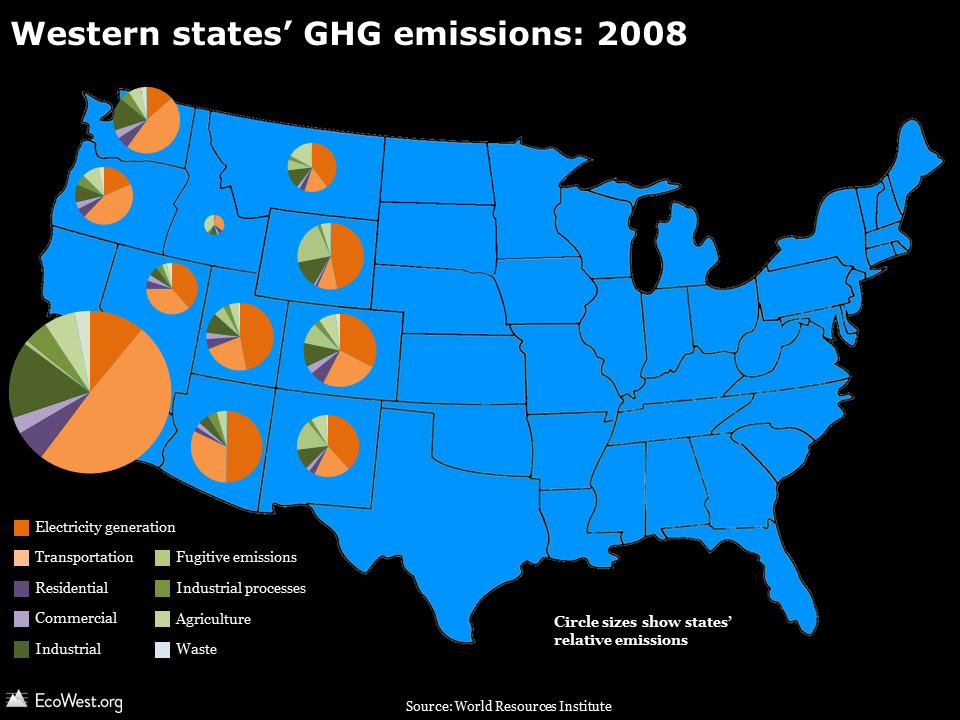 Western states GHG map