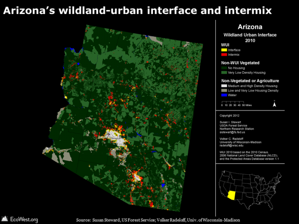 Arizona WUI map