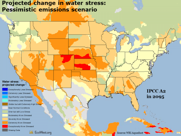 Water stress map