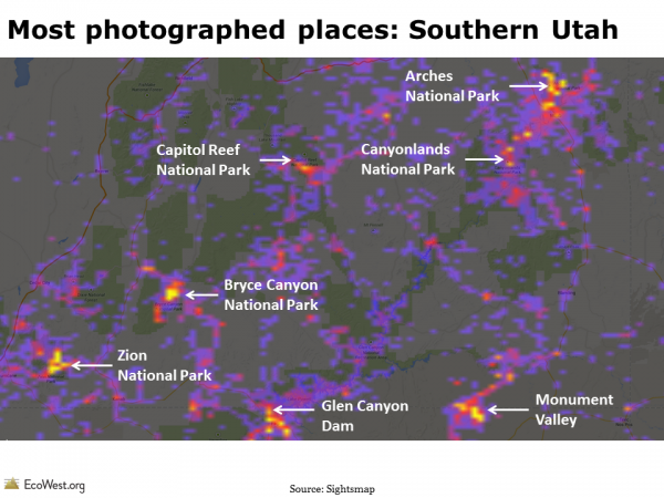 Most photographed places Southern Utah